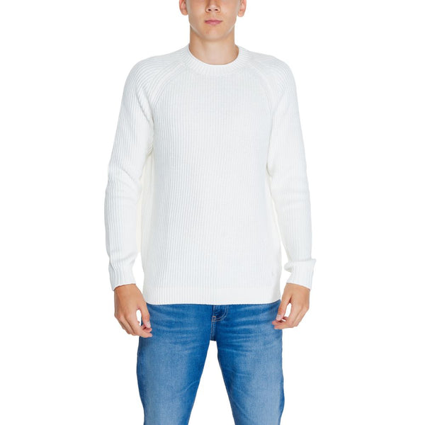Calvin Klein Jeans White Organic Cotton Sweatshirt