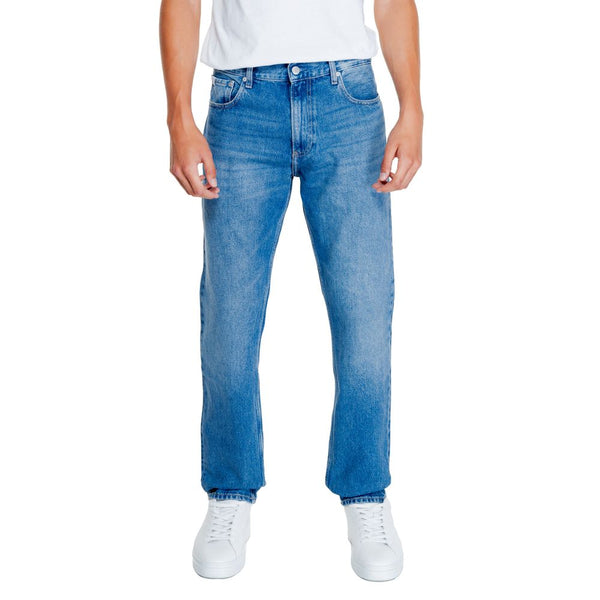 Calvin Klein Jeans Light Blue Cotton Relaxed Fit Jeans