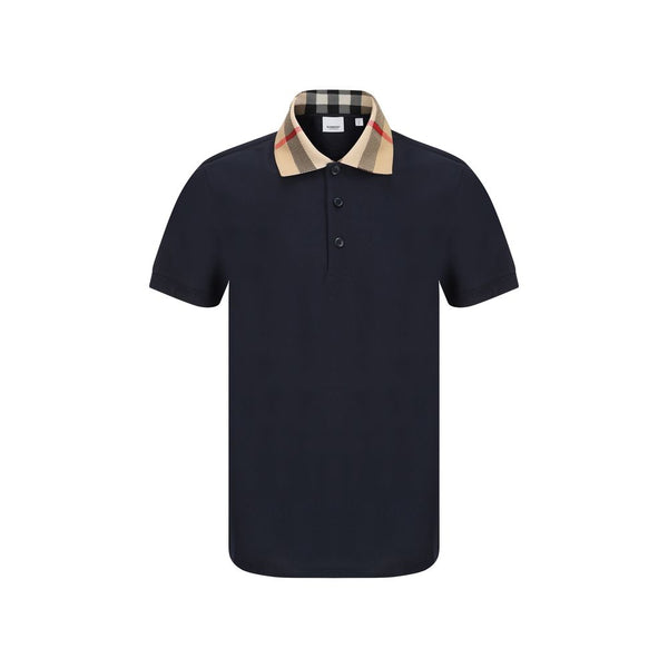 Burberry Blue Cotton Polo Shirt