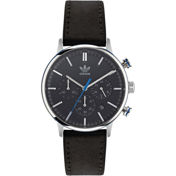 Adidas Black Leather Dress Watch