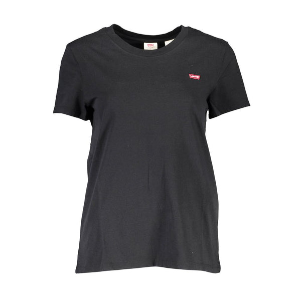 Levi's Black Cotton Women T-Shirt