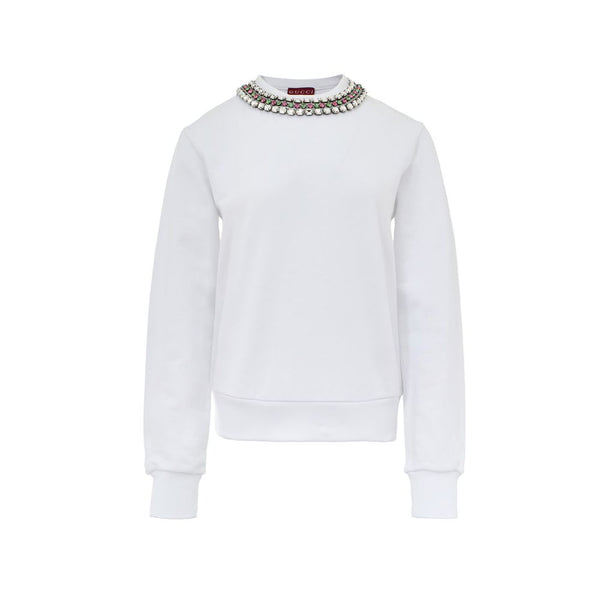 Gucci White Cotton Sweatshirt