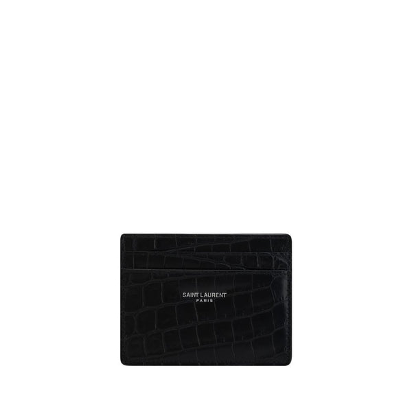 Saint Laurent Black Calf Leather Bos Taurus Wallet