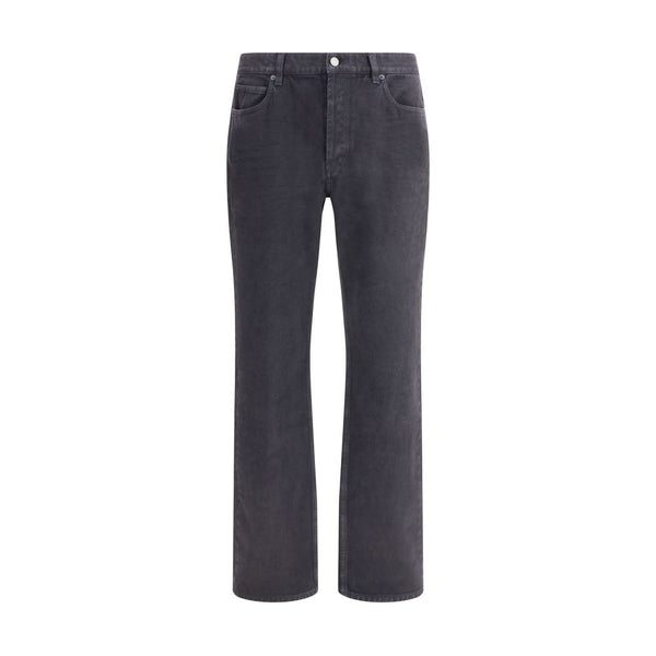 Saint Laurent Black Cotton Straight-Leg Jeans