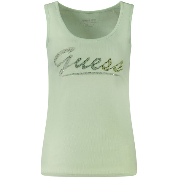 Guess Jeans Verde Organic Cotton Women Tank Top
