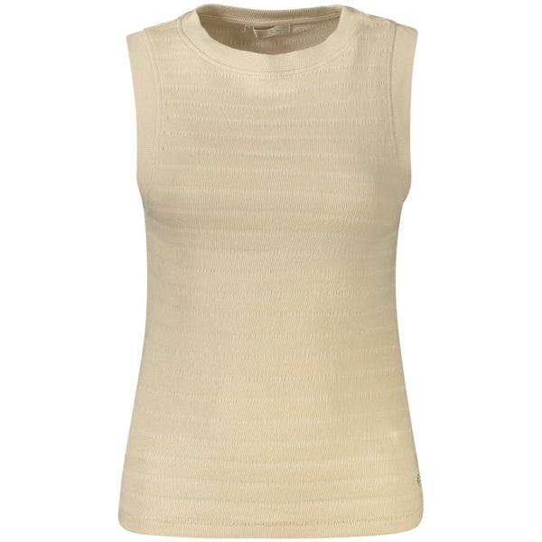 Guess Jeans Beige Cotton Women Tank Top