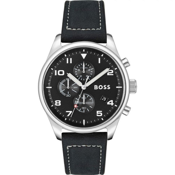 Hugo Boss Black Leather Dress Watch