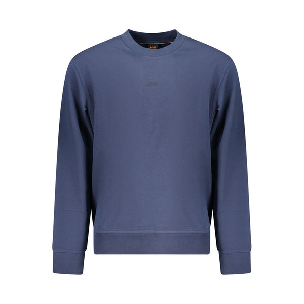 Hugo Boss Blue Cotton Men Sweater