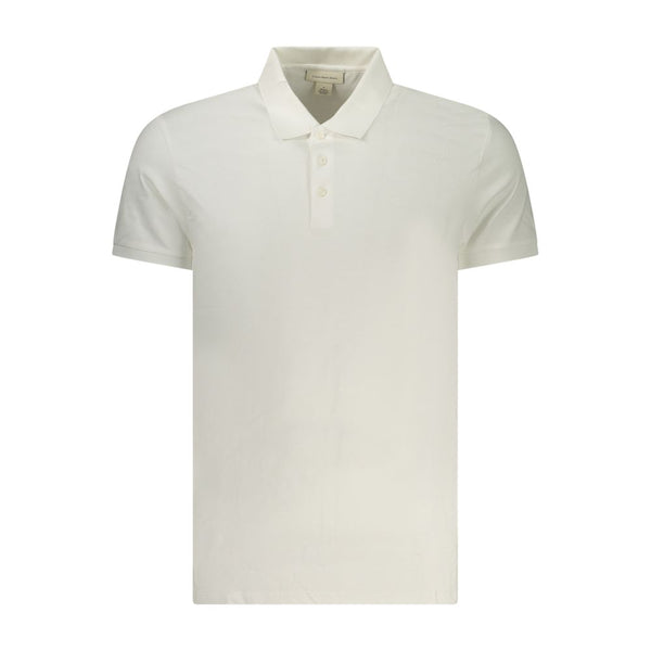 Calvin Klein White Cotton Men Polo Shirt